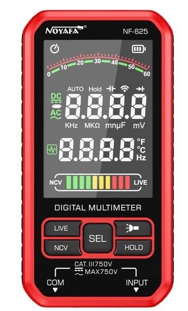 NOYAFA NF-625 RENKLİ LCD EKRAN  DİJİTAL MULTİMETRE