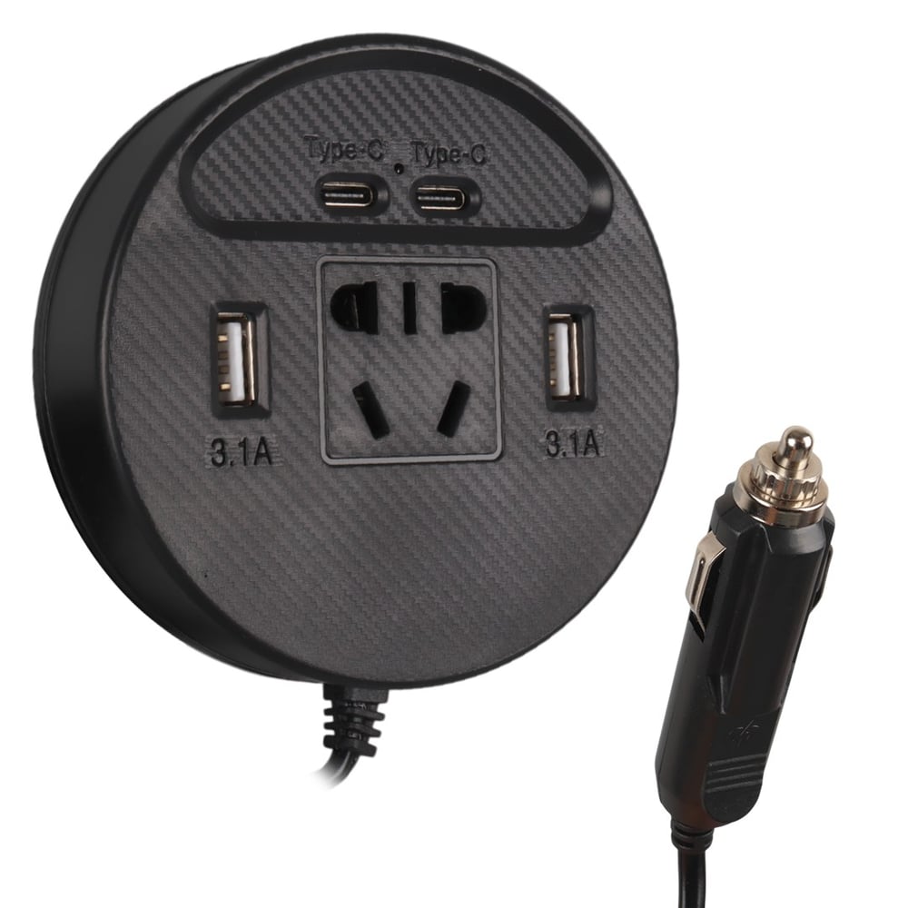 OLESSON 1667 DC 12-24V 150W OTO ARAÇ POWER İNVERTER ÇİFT TYPE-C - ÇİFT USB'Lİ - 220V ÜNİVERSAL PRİZ GİRİŞLİ