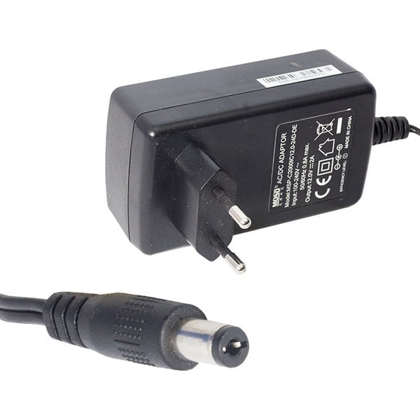 ORJİNAL 12 VOLT - 2 AMPER 5.5*2.5 UÇLU PLASTİK KASA PRİZ TİPİ ADAPTÖR