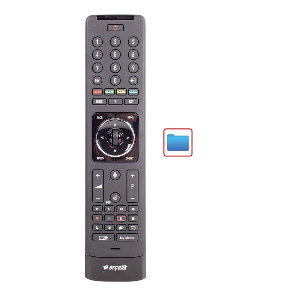 ORJINAL KL ARÇELİK-BEKO-GRUNDIG  XRA18700-AA HIGH-BT-GYRO-VOICE-48 ARÇELİK-PIP LCD SİHİRLİ METALİK KUMANDA  (1442=5848)