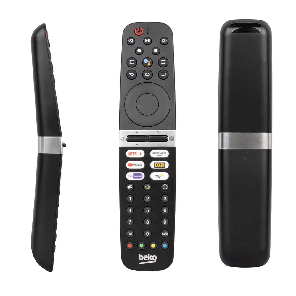 ORJINAL KL ARÇELİK-BEKO-GRUNDIG NETFLIX-EXXEN-YOUTUBE-BEINCONNECT-TV+ TUŞLU SES KOMUTLU LCD TV KUMANDA