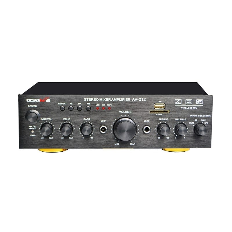 OSAWA AV-212 2*80W 12V/220V USB*TELSİZ MİKROFONLU ANFİ