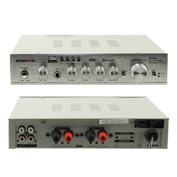 OSAWA AV-299 MİNİ-2X80W 160 WATT USB/SD/BT-TRAFOSUZ ANFİ (BASS*TİZ*BALANS)