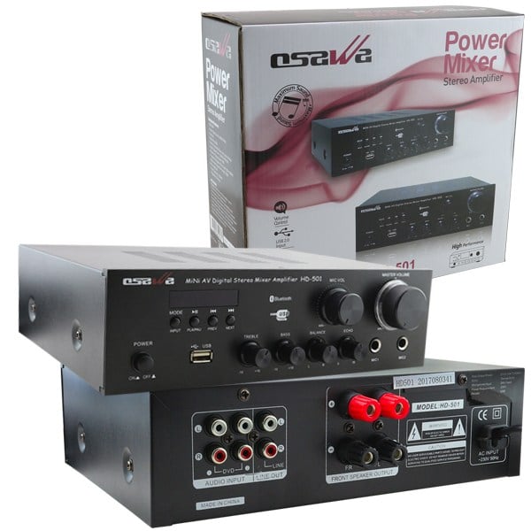 OSAWA HD-501 MİNİ-40 WATT USB*BT TRAFOSUZ ANFİ (BAS*TİS*BALANS)