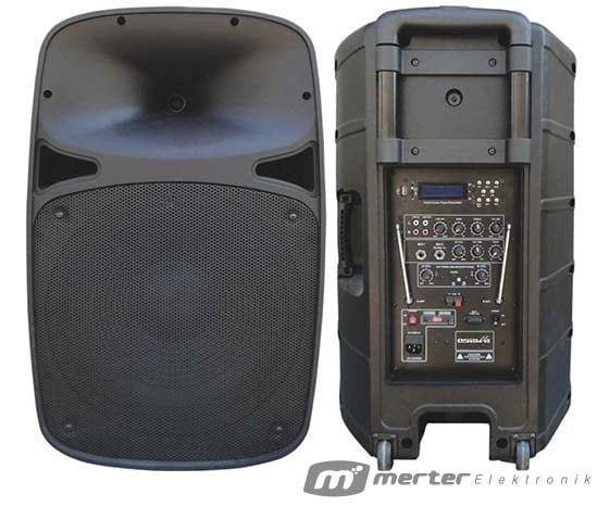 OSAWA OSW-1812A 30 CM ÇİFT KANAL VHF+AKÜLÜ+USB+SD SEYYAR ANFİ