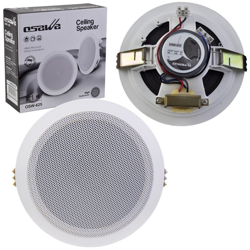 OSAWA OSW-625 13 CM 100 VOLT BEYAZ HAT TRAFOLU ALÇIPAN TAVAN HOPARLÖR