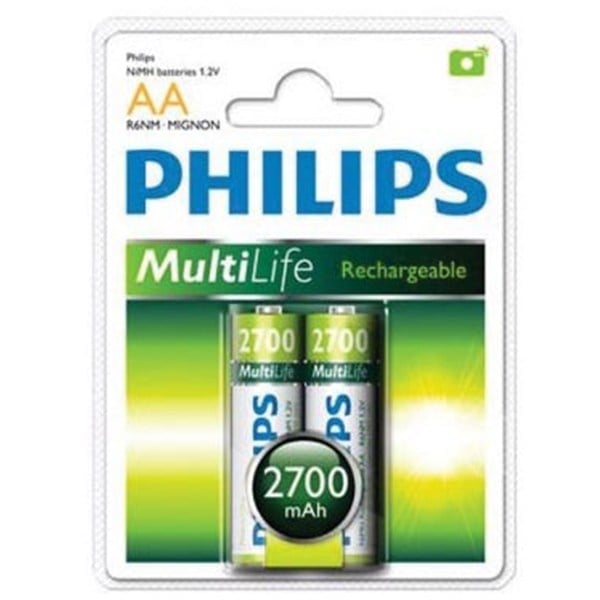 PHILIPS 2700 MA ŞARJLI KALEM PİL (2'Lİ PAKET FİYATI)(R6B2B270/97)