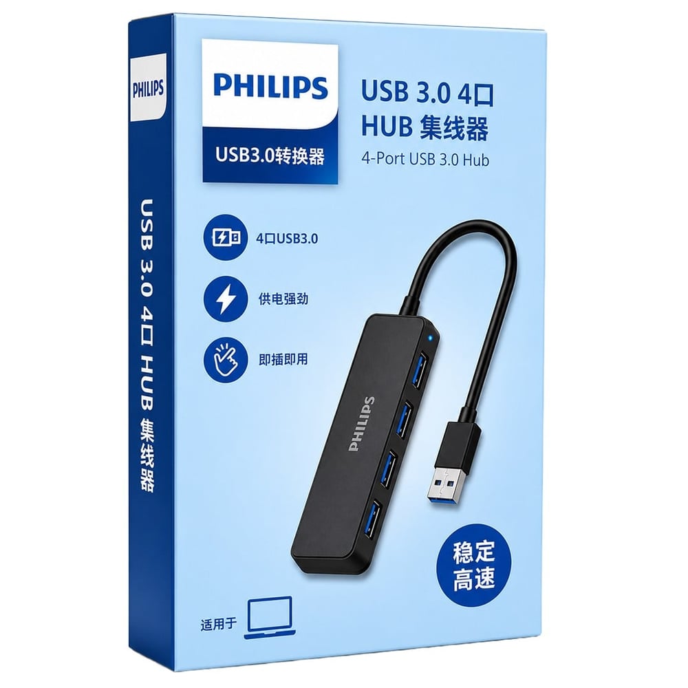 PHİLİPS SWR1603C/93 USB-C 3.0 TO 4 PORT USB 3.0 HUB ÇOKLAYICI