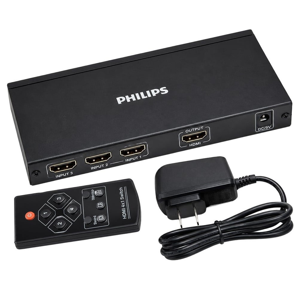 PHİLİPS SWR9101W/93 HDMI QUAD MULTİ-VİEWER 4-GİRİŞ 1-ÇIKIŞ EKRAN BÖLÜCÜ VE SEÇİCİ SWİTCH