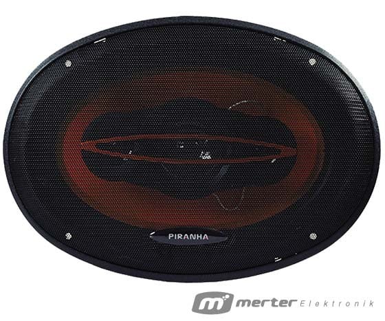PIRANHA CARMATE PRN-6940 OVAL HOPARLÖR  (ORANGE*BLACK*RED*SILVER)