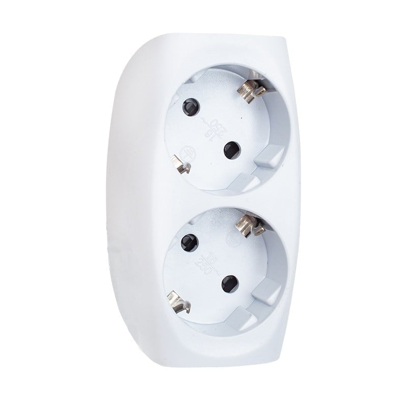 POWERMASTER 16 AMPER - 3500 WATT 99 X 159 MM TOPRAKLI İKİLİ SIVA ÜSTÜ GOLYAT PRİZ