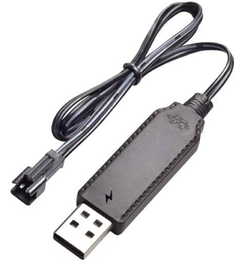 POWERMASTER 3.6 VOLT NI-CD/NI-MH SM-2P DİŞİ SOKET UÇLU OYUNCAK BATARYASI USB ŞARJ KABLOSU