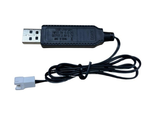 POWERMASTER 3.7 VOLT LI-ION SM-2P SOKET UÇLU OYUNCAK BATARYASI USB ŞARJ KABLOSU