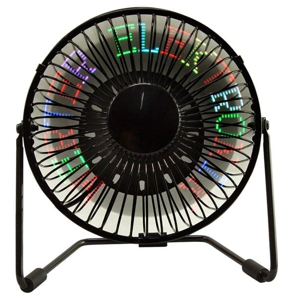 POWERMASTER 6'' LEDLİ YAZI PROGRAMLANABİLİR MASAÜSTÜ METAL USB FAN