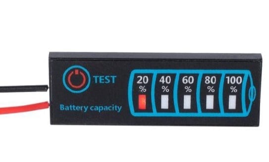 POWERMASTER CA-4615 DC 5V-30V LİTYUM VE KURŞUN ASİT BATARYA UYUMLU 5 KADEME LED GÜÇ SEVİYE GÖSTERGESİ