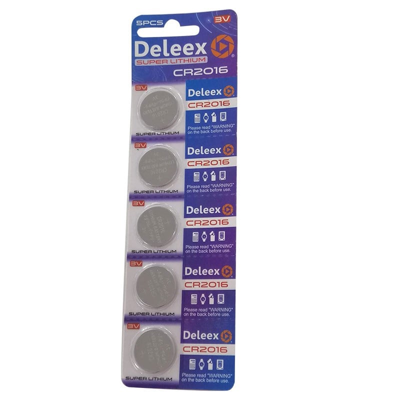 POWERMASTER DELEEX CR2016 3 VOLT LİTYUM PARA PİL (5'Lİ PAKET)
