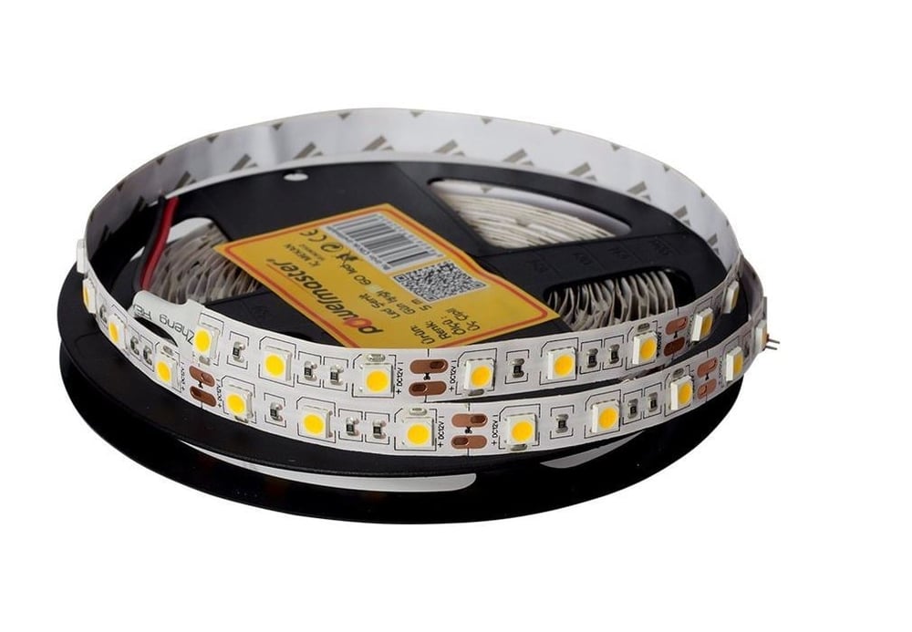 POWERMASTER LED ŞERİT 3 ÇİPLİ SARI İÇ MEKAN SİLİKONSUZ 60 LED 5 METRE (4040)