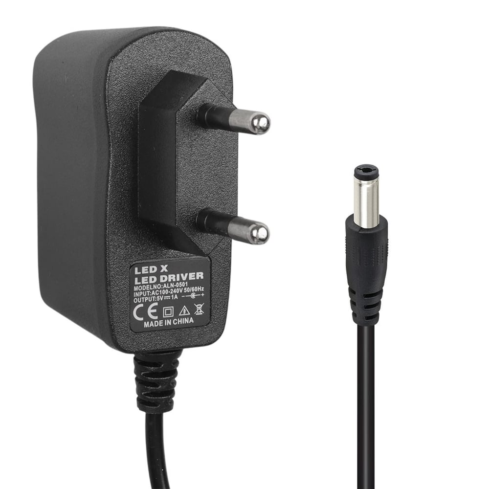 POWERMASTER LEDX ALN-0501  5 VOLT - 1 AMPER 3.5*1.35 MM UÇLU PLASTİK KASA PRİZ TİPİ ADAPTÖR