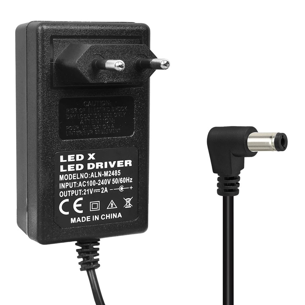 POWERMASTER LEDX ALN-M2485 21 VOLT- 2 AMPER 5.5*2.5 L UÇLU LEDLİ ŞARJLI MATKAP ADAPTÖRÜ