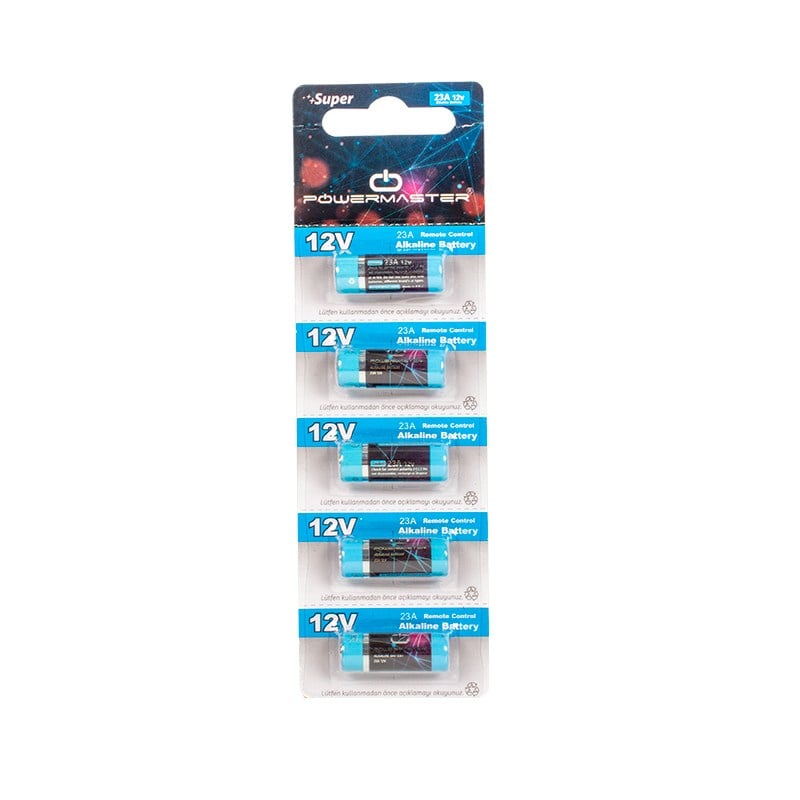 POWERMASTER M-9537 23A 12 VOLT KALIN ALARM PİLİ (5'Lİ PAKET)