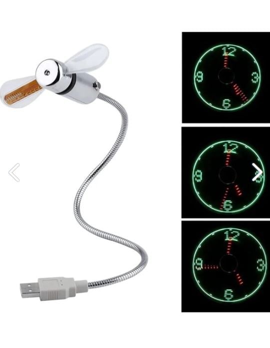 POWERMASTER MİNİ USB SAAT GÖSTERGELİ FAN
