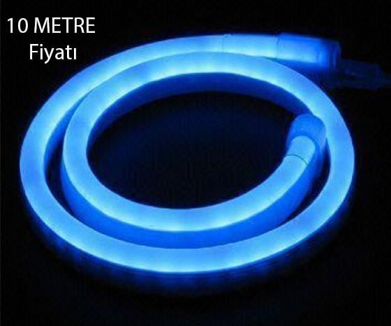 POWERMASTER NEON HORTUM LED MAVİ 8X16MM 220 VOLT 3 ÇİPLİ 10 METRE (MİNİMUM 1 MT. KESİLEBİLİR)