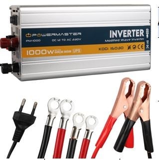 POWERMASTER PM-1000 12 VOLT - 1000 WATT ŞARJLI UPS'Lİ INVERTER (İNGİLİZ SOKET)