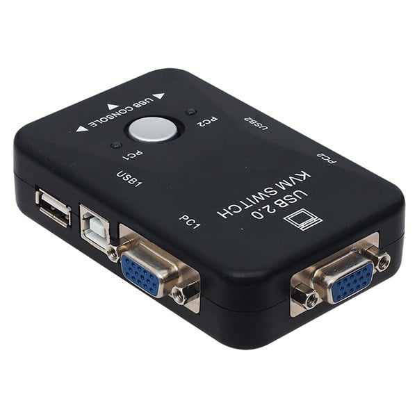 POWERMASTER PM-12690 2 KANAL VGA KVM SWİTCH (2 BİLGİSAYARI TEK ELDEN YÖNETİN)