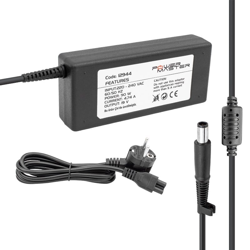 POWERMASTER PM-12944 19 VOLT - 4.74 AMPER 7.4*5.0 MM UÇLU ADAPTÖR (HP NOTEBOOK)