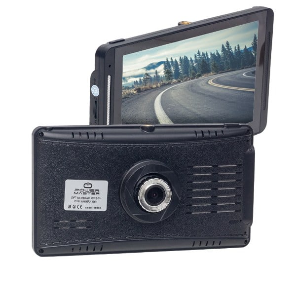 POWERMASTER PM-19296 5 MP 7'' EKRANLI MİKROFONLU GECE GÖRÜŞLÜ ÇİFT KAMERALI ARAÇ KAYIT CİHAZI (32 GB DESTEKLİ)
