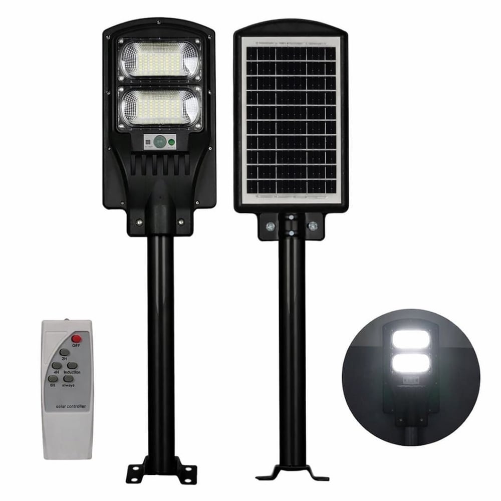 POWERMASTER PM-23011 SOLAR LEDLİ KUMANDALI 100 WATT SOKAK LAMBASI (2 PARÇA HALİNDE AYAK+ÜRÜN)