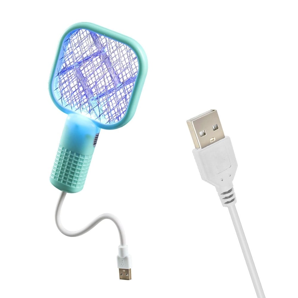 POWERMASTER PM-25343 USB SİNEK ÖLDÜRÜCÜ RAKET UV MOR IŞIKLI ELEKTRİKLİ MAVİ