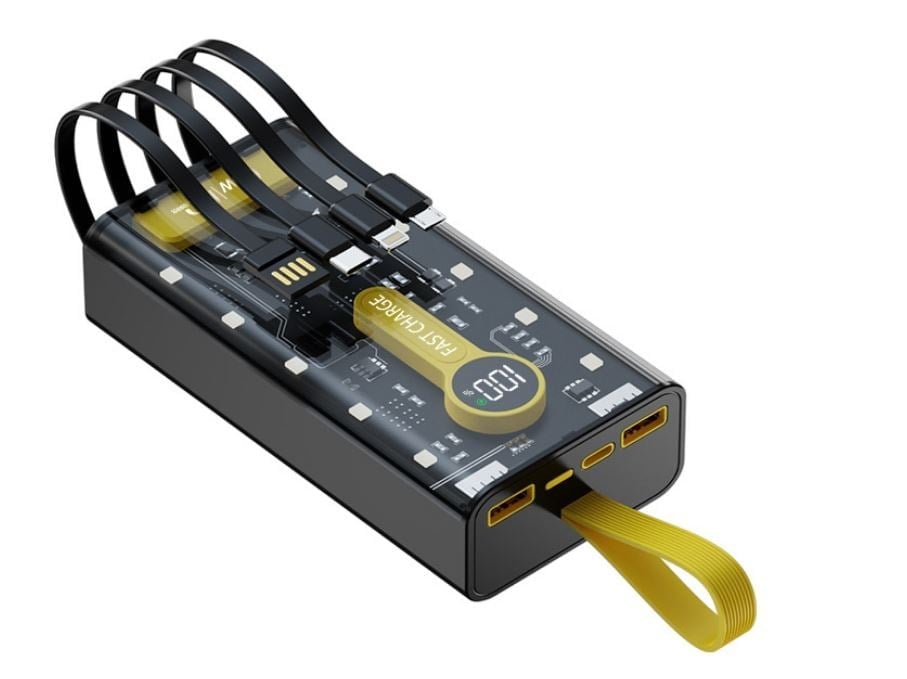 POWERMASTER PM-25406 20000 MAH ÇİFT USB + TYPE-C GİRİŞLİ SİYAH POWERBANK