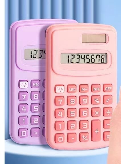 POWERMASTER PM-25421 PEMBE MINI HESAP MAKİNESİ