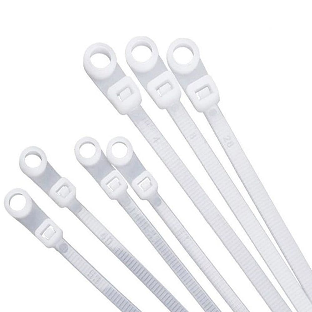 POWERMASTER PM-26331 DELİKLİ BEYAZ KABLO BAĞI 3.6X200MM (100'LÜ PAKET)