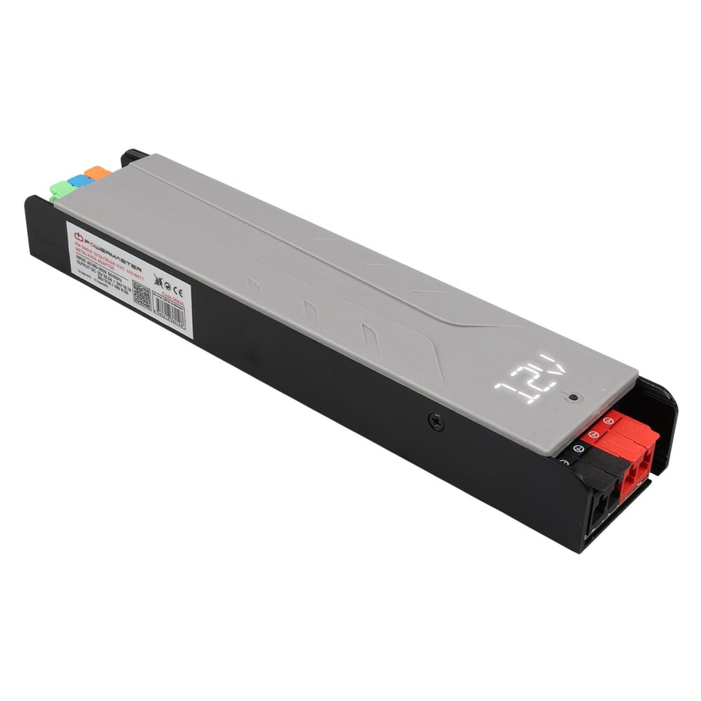 POWERMASTER PM-26846 12/24/36/48V AYARLANABİLİR 11A 400W VOLTAJ GÖSTERGELİ  METAL KASA ADAPTÖR 238X51X30MM
