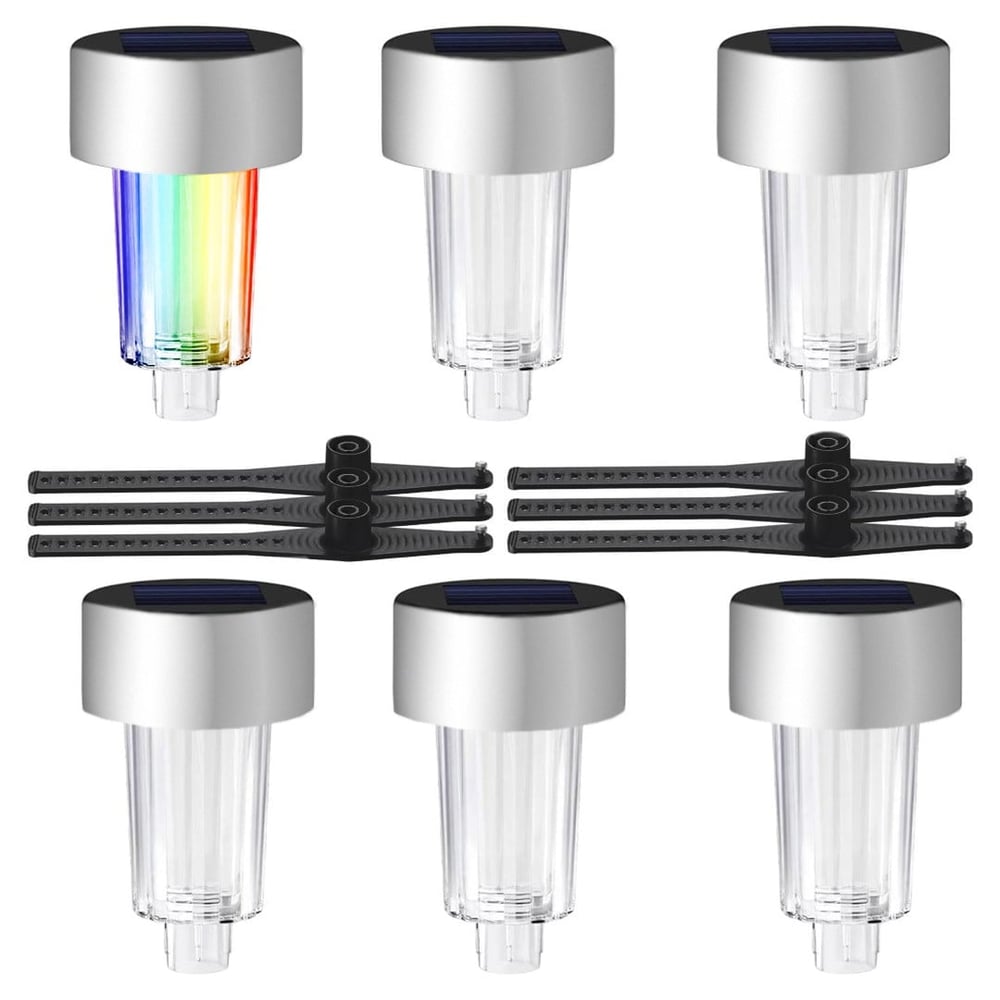 POWERMASTER PM-26962 METAL GÖVDELİ DC 5V RGB SOLAR BALKON-HAVUZ-BAHÇE LAMBASI (6'LI PAKET)