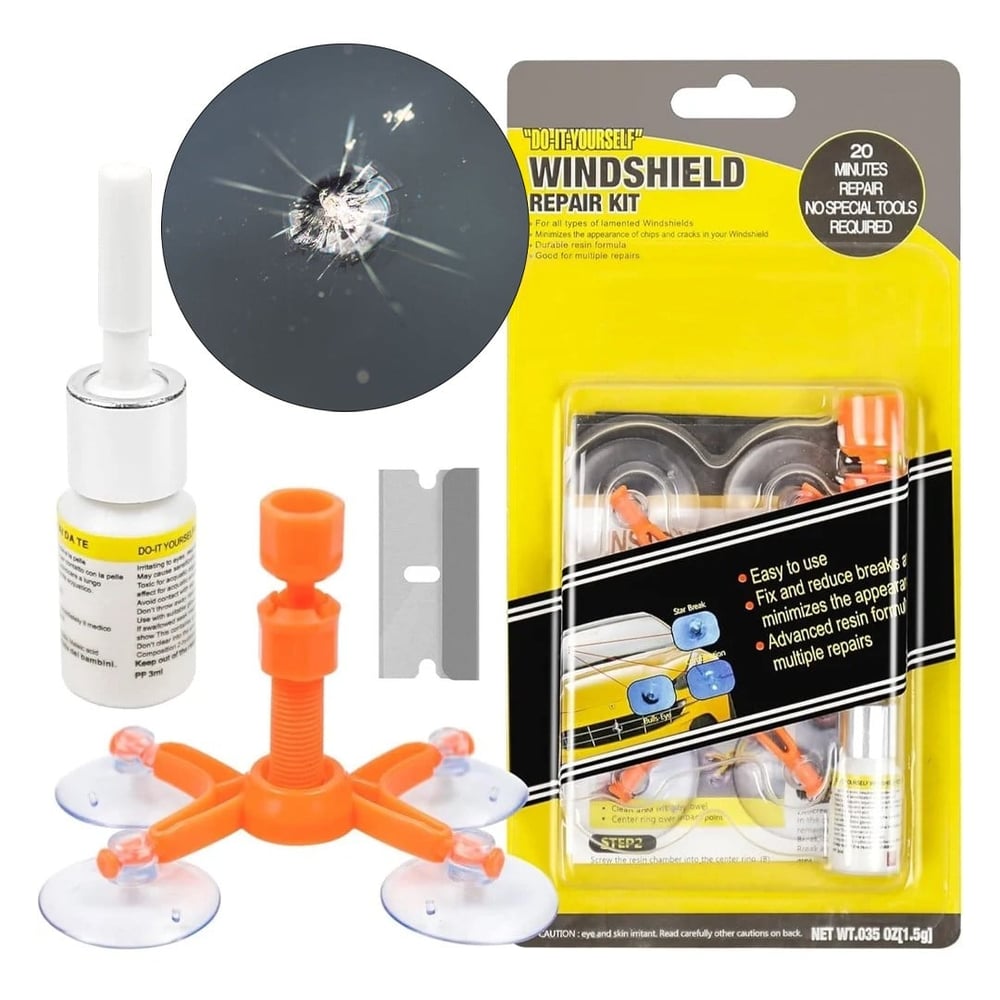 POWERMASTER PM-27103 ARAÇ ÖN CAM KIRIK ÇATLAK GİDERİCİ HIZLI TAMİR KİTİ 3ML 5 FİLM