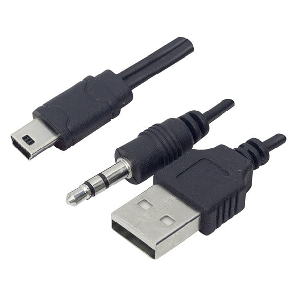 POWERMASTER PM-33320 USB AUX TO MİNİ USB - 5 PİN KABLO 40CM (MÜZİK KUTUSU - SES BOMBASI KABLOSU)