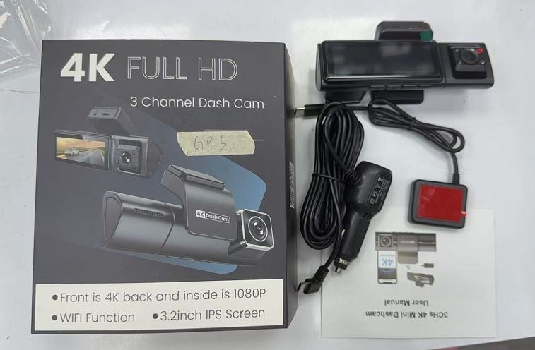POWERMASTER PM-37888 GPS KAYIT DESTEKLİ 4K+1080P ARAÇ KAMERASI (128 GB KART DESTEKLİ)