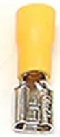 POWERMASTER PM-39077 4 - 6MM2 KESİT 0,8X6,35MM SOKET SARI İZOLELİ KABLO PABUCU (100'LÜ PAKET)