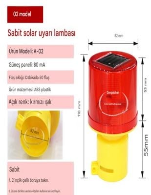 POWERMASTER PM-39272 SOLAR İKAZ LAMBASI
