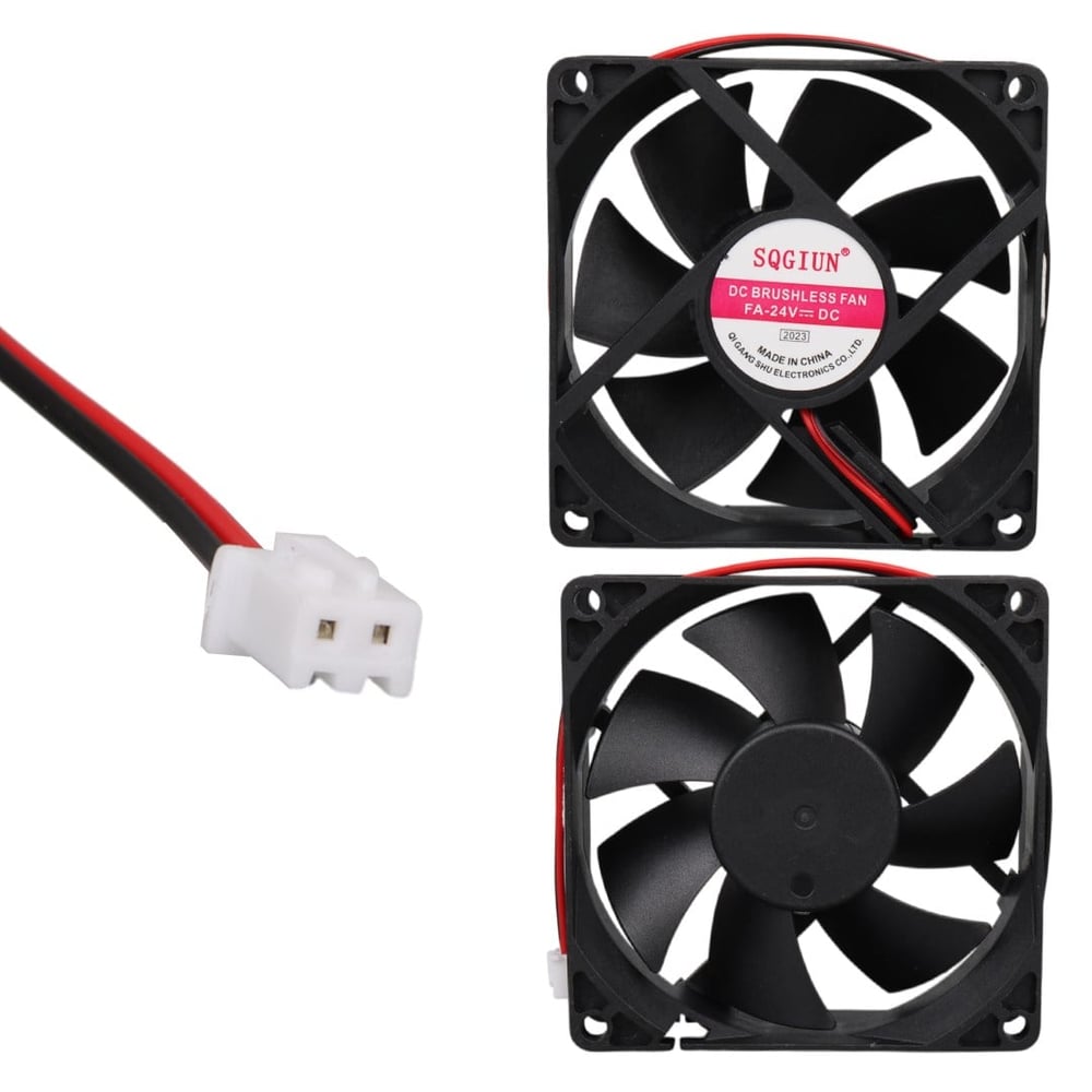 POWERMASTER PM-5139 FIRÇASIZ DC FAN 80X80X25MM 8X8 24 VOLT 2 PİN