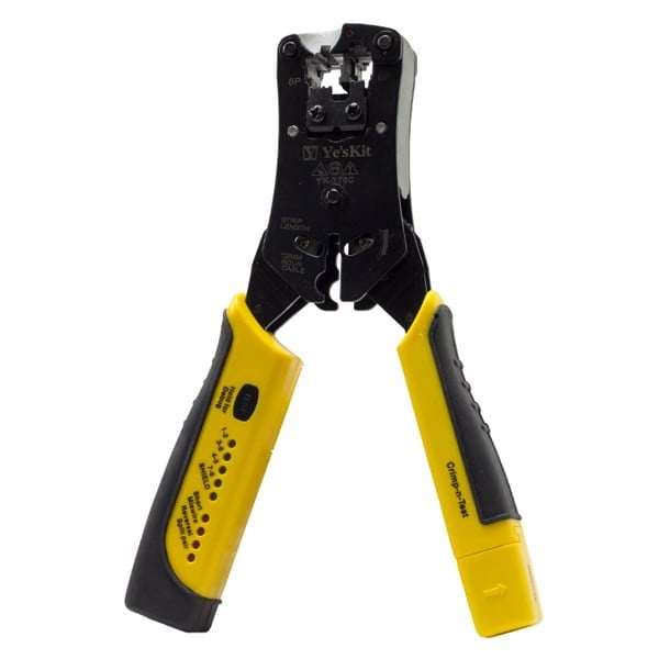 POWERMASTER YK-376C RJ11-RJ45 KABLO TEST ÖZELLİKLİ SIKMA PENSESİ
