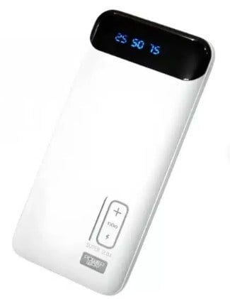 POWERWAY T10 KENDİNDEN KABLOLU DİJİTAL EKRAN 10.000 MAH BEYAZ POWERBANK