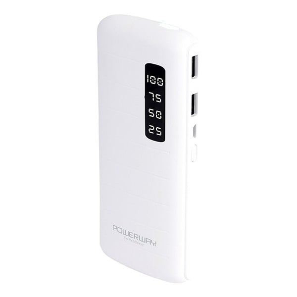 POWERWAY TX-100 10000 MAH DİJİTAL GÖSTERGELİ SİYAH*BEYAZ POWERBANK