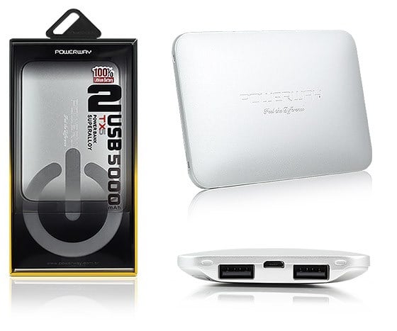 POWERWAY TX5 5000 MAH ÇİFT USB SUPERALLOY POWERBANK