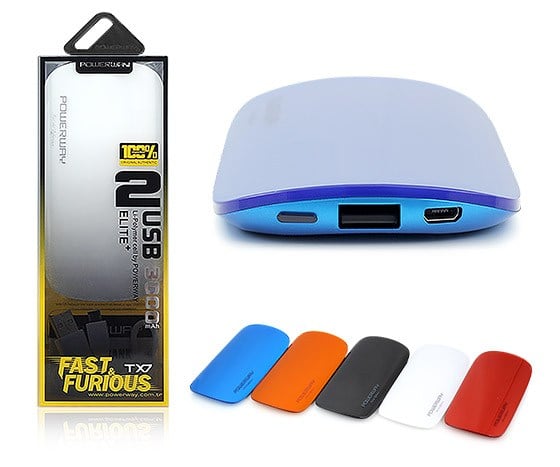 POWERWAY TX7 3000 MAH ÇİFT USB POWERBANK