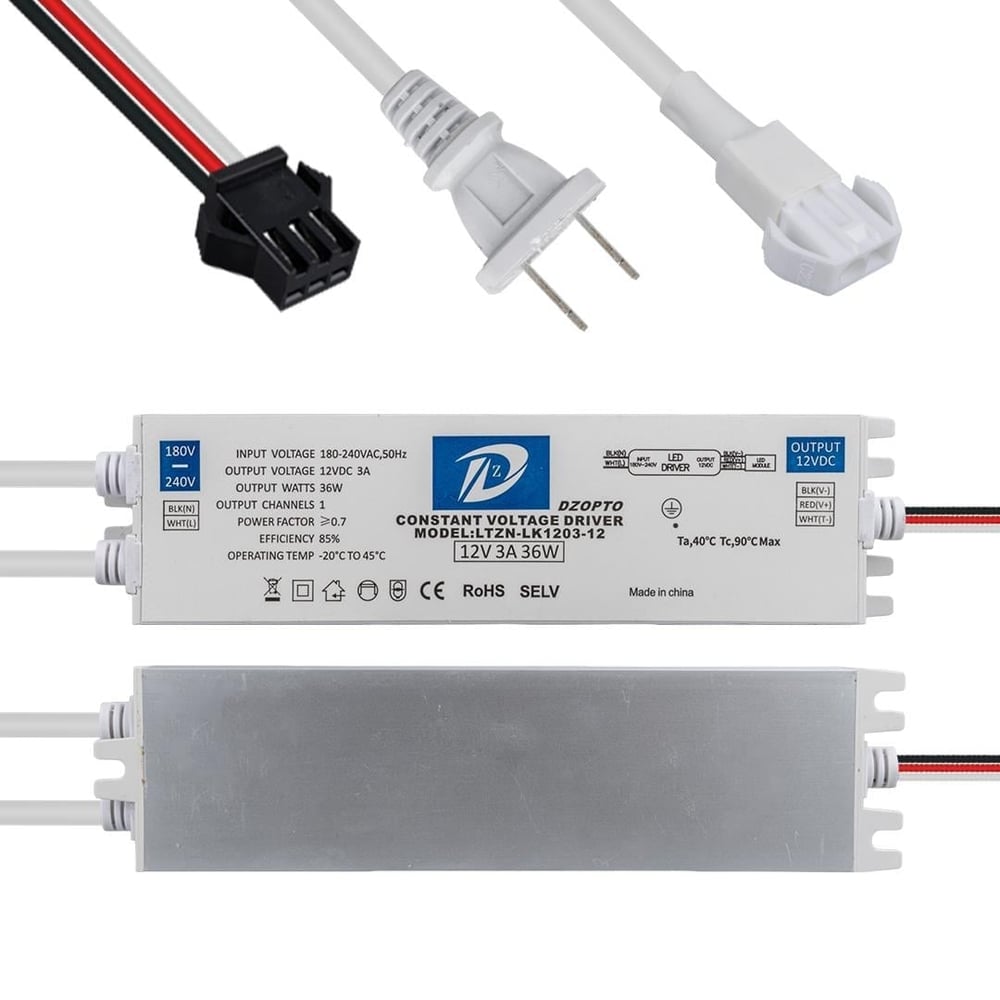Powermaster 12V 3A 36W Ultra Slim Power Supply Buğu Engelleyici - LED Aydınlatma İçin Kullanılır (Akıllı Ayna Güç Kaynağı) LTZN-LK1203-12