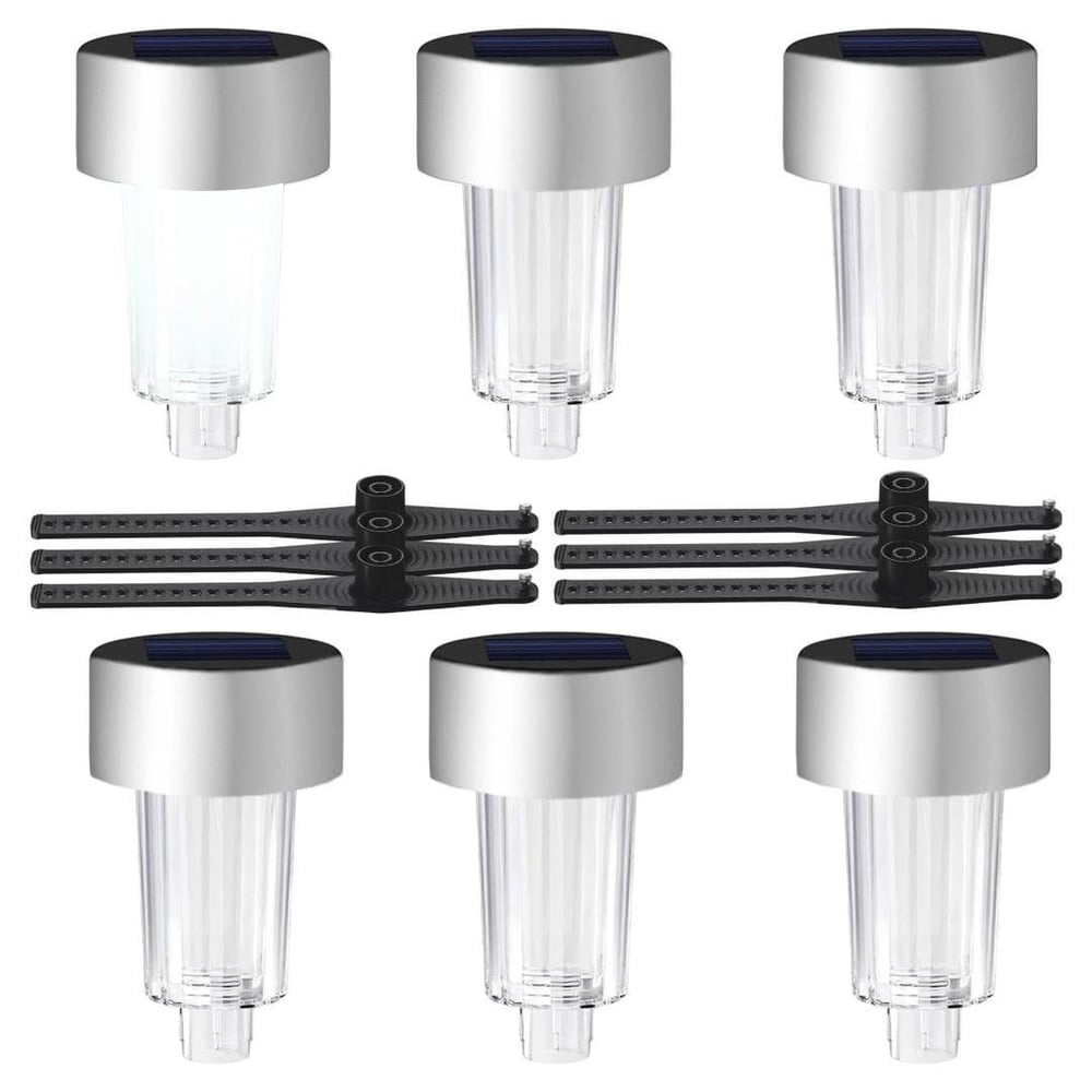 Powermaster PM-26960 Metal Gövdeli Dc 5V Beyaz Solar Balkon-Havuz-Bahçe Lambası (6'lı Paket)